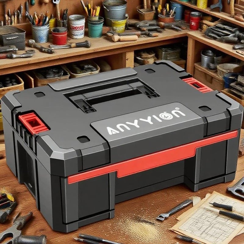 Anyyion Tool Storage Organizer with Single Deep Drawer, Heavy Duty Latches, Stackable - Image 3